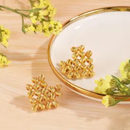 DressBerry Gold-Plated Heart Shaped Studs-12