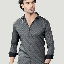 ALMATY Men Comfort Slim Fit Opaque Printed Casual Shirt-image-68