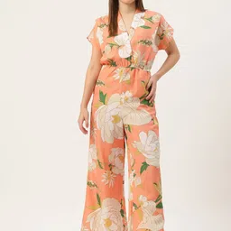 Sleek Italia Women Printed V-Neck Basic Jumpsuit-image-83