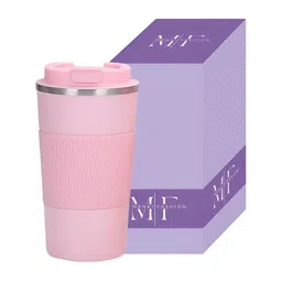 MANKI FASHION Pink & Silver-Toned Textured Stainless Steel Matte Mugs Set of Cups and Mugs-41