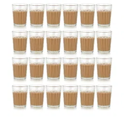 ASIDEA Transparent Textured Glass Transparent Cups Set- 100 ml Each-picture-1