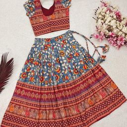 Shoryam Fashion Girls Viscose Rayon Ready to Wear Lehenga Choli-image-87