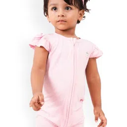 THE PLUSH CLUB Infants Printed Round Neck Rompers-image-68
