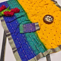 KANOODA Ethnic Motifs Pure Georgette Saree-picture-11