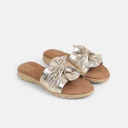 Mochi Women Casual Open Toe Flats with Bow-picture-16