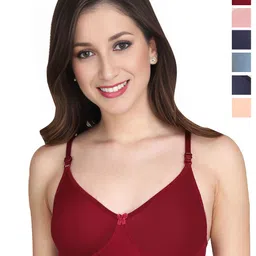 Liigne Pack Of 6 Solid full Coverage Lightly Padded Everyday Bra-picture-13