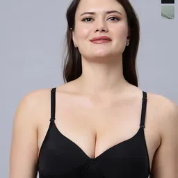 In Care Pack Of 2 Pure Cotton Underwired Medium Coverage Heavily Padded Push-Up Bra-picture-12