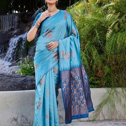 PHEASANT Woven Design Silk Blend Kanjeevaram Saree-image-71