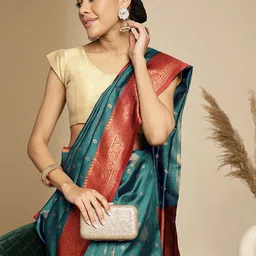 Anouk Woven Design ZariKanjeevaram Saree-image-59