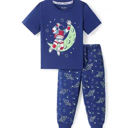 Honeyhap Boys Graphic Printed Drawstring Night suit-picture-27