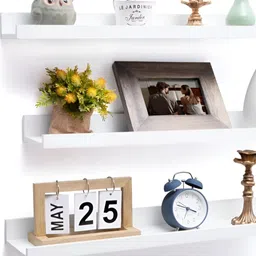 BELIEF WOOD White 3 Pieces Wooden Wall Shelfs-picture-19
