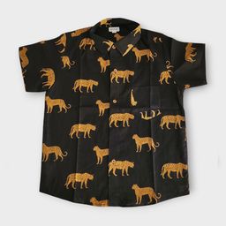 MYZUIE Boys Spread Collar Conversational Printed Cotton Casual Shirt-image-91