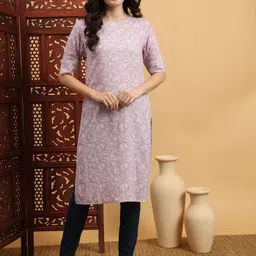 Anouk Rustic Women Geometric Printed Summer Sheers Kurta-87