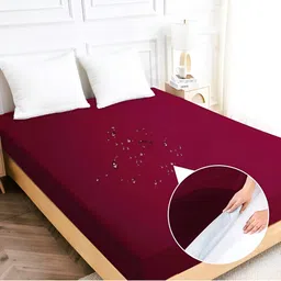Ultrasleep Maroon Terry Water Resistant Mattress Protector-picture-18