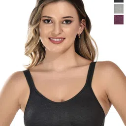 Viral Girl Women Pack of 3 Solid Full Coverage Non Padded Non-Wired Regular T-shirt Bra-picture-10