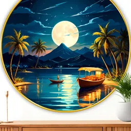 Myntra Elegant Homes Blue & White Nature Wood Wall Art-picture-9