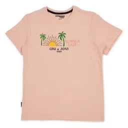 Gini and Jony Boys Graphic Printed Round Neck Cotton T-shirt-image-53