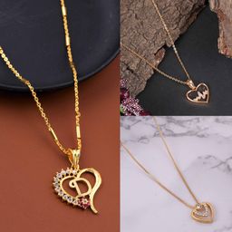 Boghra Sales Women Set Of 3 Gold-Plated Alloy American Diamond Chain-image-76