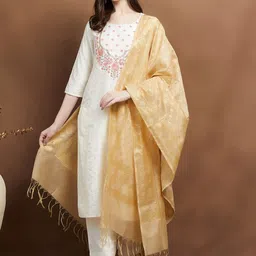 Melange by Lifestyle Woven Design Chanderi Dupatta-51