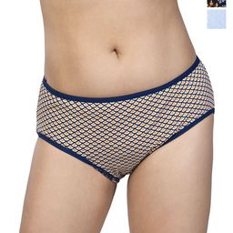 CHIC Women Pack Of 3 Printed Pure Cotton Hipster Briefs-image-43