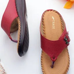 TRASE Women Open Toe Flats with Laser Cuts-picture-0