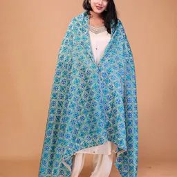 THE SHAWL STUDIO Ethnic Motifs Embroidered Phulkari Dupatta-picture-6