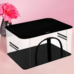 Myntra Elegant Homes Black Cloth Storage Bag With Handle-25