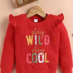 I LOVE MOM Girls Red Round Neck Long Sleeves Cotton Causal Winter Pullover Sweatshirt-picture-48