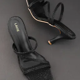 Lavie Textured Slim Heeled Peep Toes-43