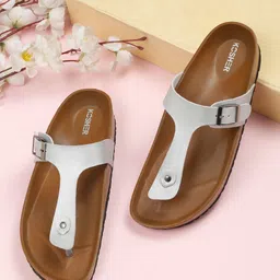 Kosher Women Open Toe Flats with Buckles-28