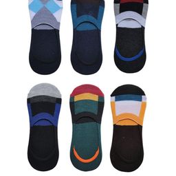 VOICI Unisex Pack of 6 Colourblocked Shoe Liners-image-114