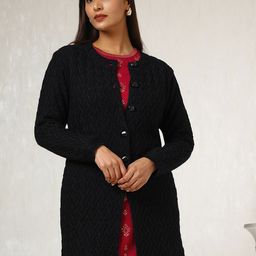 Soch Women Cable Knit Longline Cardigan-image-23