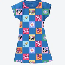 YK Disney Girls Print A-Line Dress-39