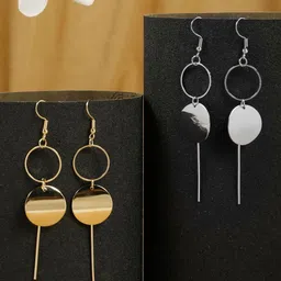 Stoln Set Of 2 Circular Drop Earrings-1