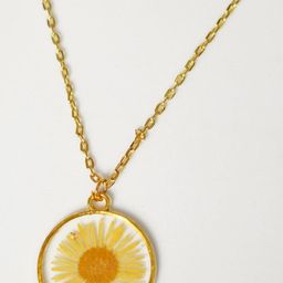 Resin flower Necklace round design 7-18