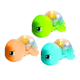 PLANET of Toys Kids Turtle Mechanical Gear Toy With Sound, Light & Walking Wheel-36