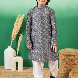 Sangria Boys Printed Kurta With Patiala-10