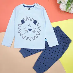 V-Mart Boys Printed Pure Cotton T-shirt With Pyjama-image-73