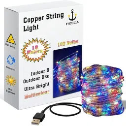 100 LEDs 10 m Multicolor Steady String Rice Lights-7
