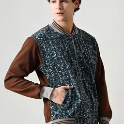 BAESD Men Fleece Lightweight Open Front Jacket with Embroidered image 2