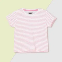 max Girls 3 Conversational Printed Round Neck Pure cotton T-shirts-image-45