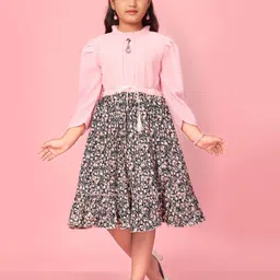BAESD Floral Print Georgette Fit & Flare Midi Dress-picture-13