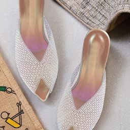 SIRDENILL Women Ethnic 2.5 inches Kitten Sandals-image-105