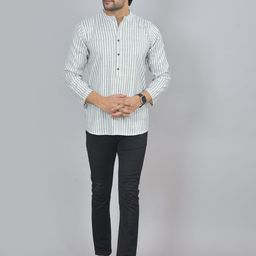 Anouk Rustic Men Thread Work Handloom Kurta-picture-47