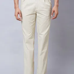 ColorPlus Men Comfort Pleated Regular Fit Trousers-picture-13