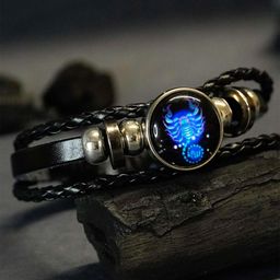 Japam Zodiac Cosmic Leather Wraparound Bracelet-image-96