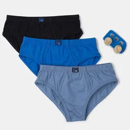 Jockey Boys Pack Of 3 Mid-Rise Basic Briefs 3035-0310-CBBRR-25