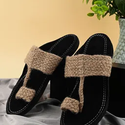 Apratim Men Embellished Open Toe Flats with Bows image 1