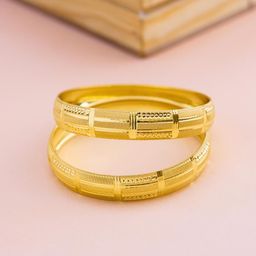 Zeraki Jewels Set Of 2 Gold Plated Bangles-image-90
