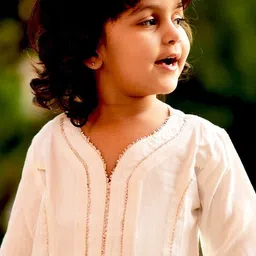 Thread & Button Girls Regular Kurta with Trousers image 3